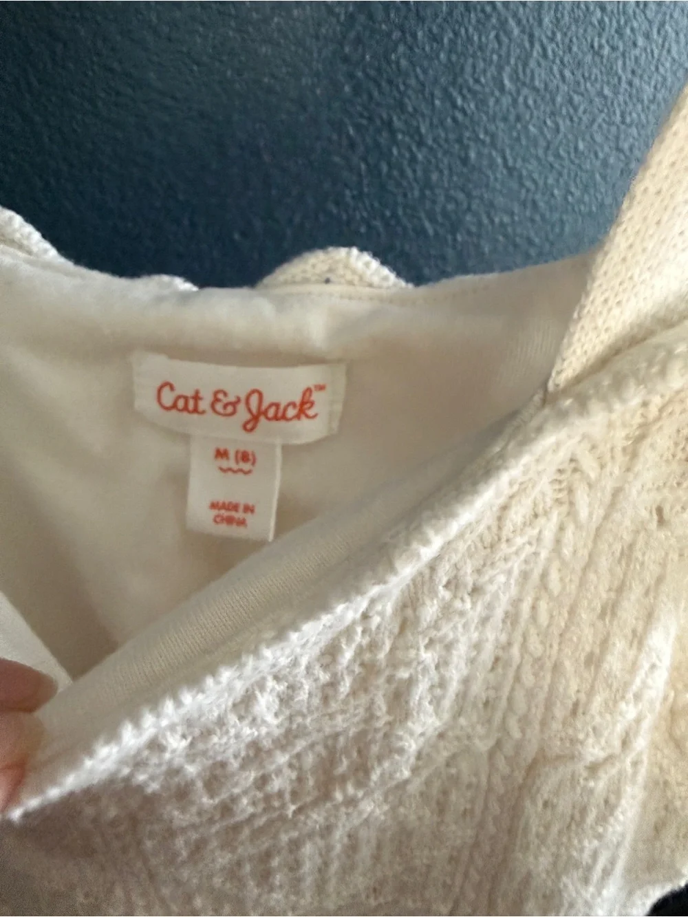 Cat & Jack Cream Crochet Bodice Sundress size 8